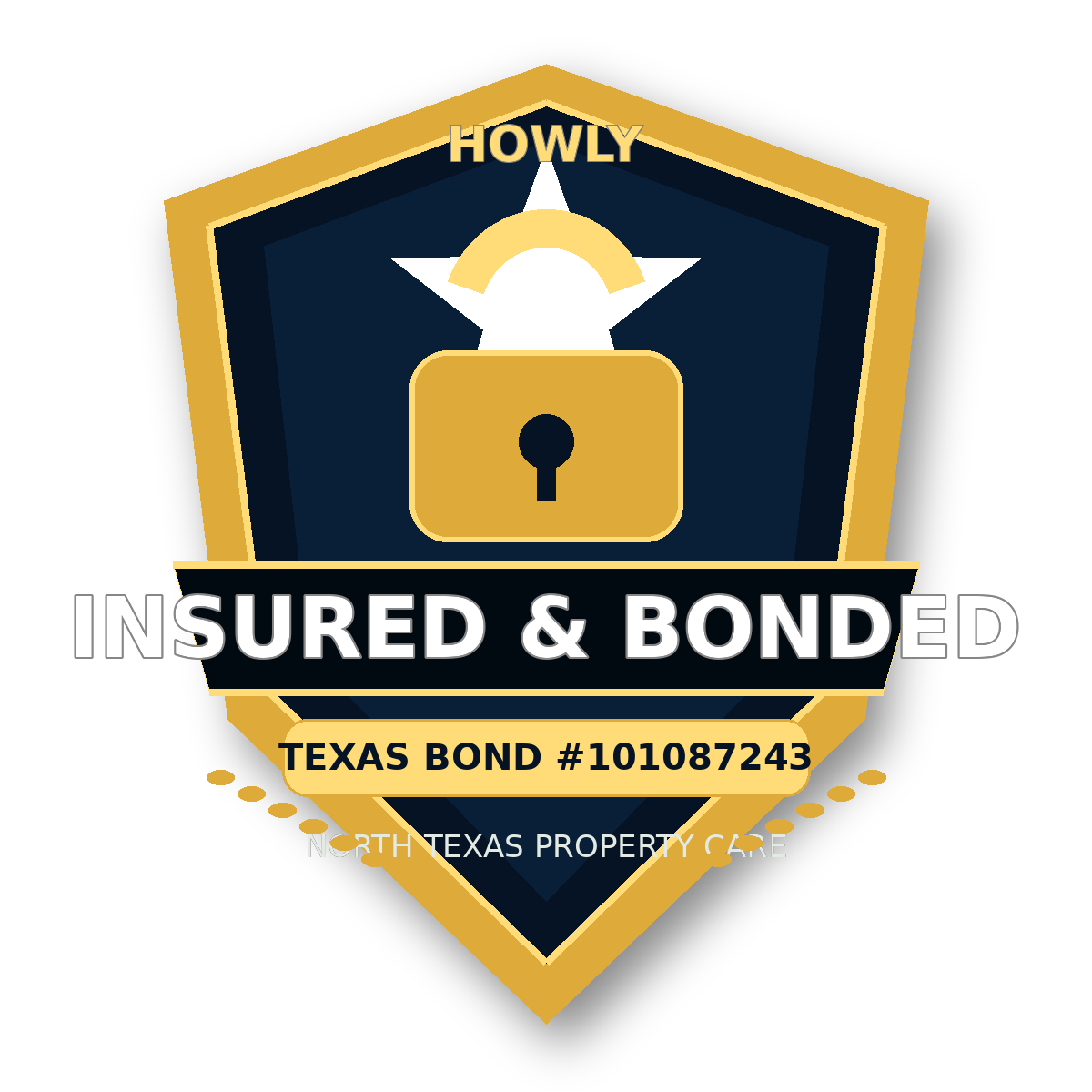 Howly Home Services insured and bonded Texas badge